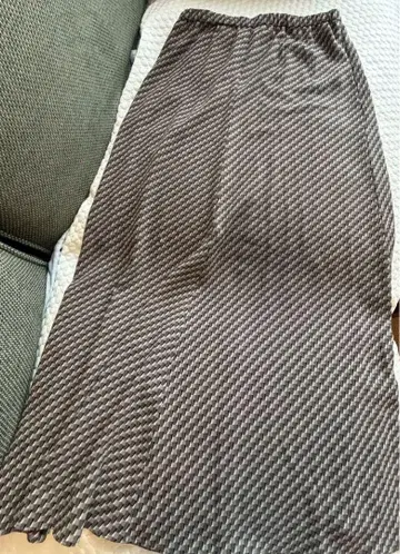 Plage 기하학 패턴 플레어 롱 스커트