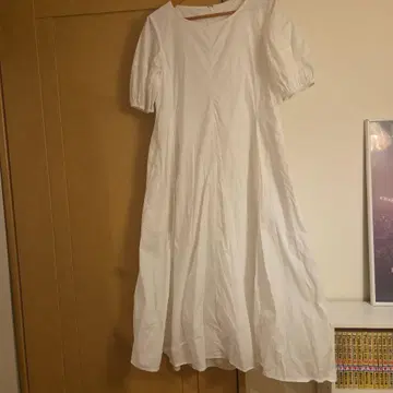 Ungrid 화이트 셔츠지 원피스 F 포켓