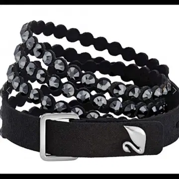 SWAROVSKI 스와로브스키 블랙 스톤 초커 팔찌