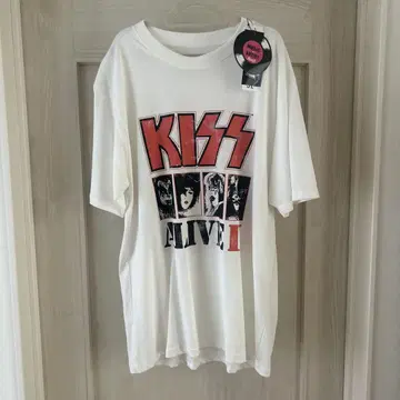 KISS 라이브 티셔츠 3L 화이트