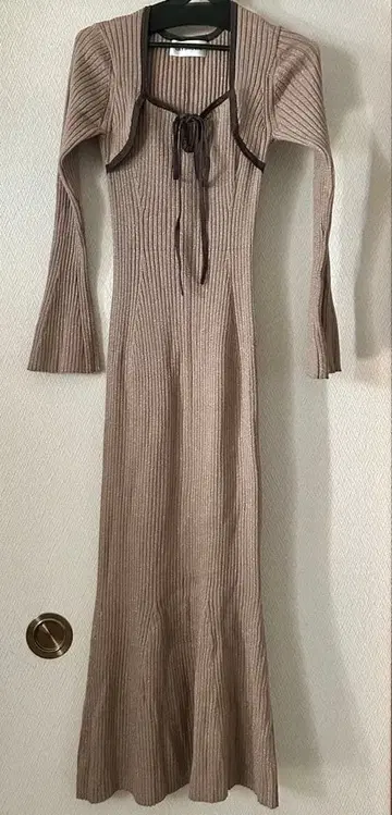 LILY BROWN 라메 리브 니트 원피스 컬러 MOC 프리 사이즈