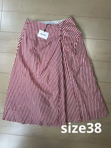 MUVEIL 턱 스트라이프 스커트 size 38 [ 미사용 새상품 ]