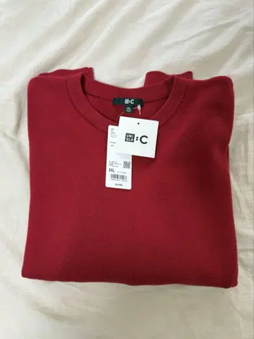 [ UNIQLO:C ] 스무스 코튼 크루넥 스웨터 RED XXL