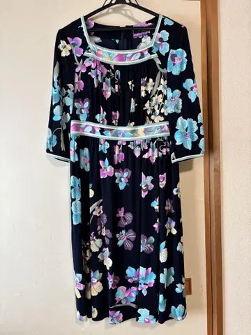 레오나르 LEONARD FASHION 플라워 프린트 원피스 36