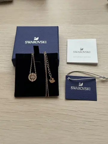 Swarovski 목걸이 핑크 골드