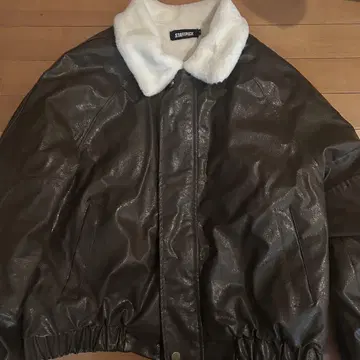 STAFFPICK 브라운 가죽 자켓