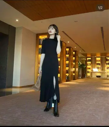 l'or 로르 Mermaid Rib Dress M 사이즈
