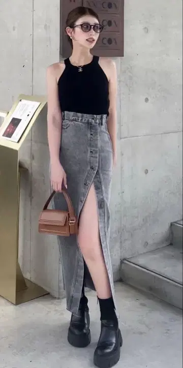 diante 데님 롱 스커트