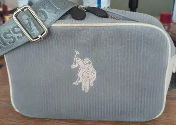 U.S. Polo Assn. 코듀로이 숄더백 그레이
