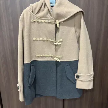 더플 코트 베이지 그레이 투톤