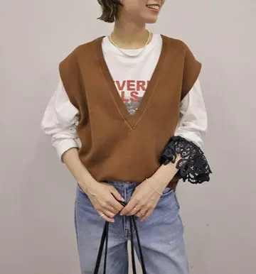 JOURNAL STANDARD relume 코튼 캐시미어 믹스 V 베스트