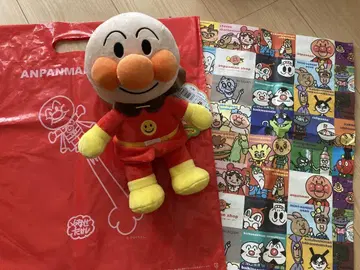 [택 포함 새상품] 호빵맨 봉제 인형 (호빵맨 샵 봉투 포함)