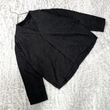 새상품급 [ 파드칼레 ] (36) V넥 루즈핏 울 블라우스 다크 그레이