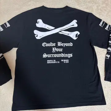 THRASHER 뼈 디자인 긴팔 티셔츠 L 사이즈