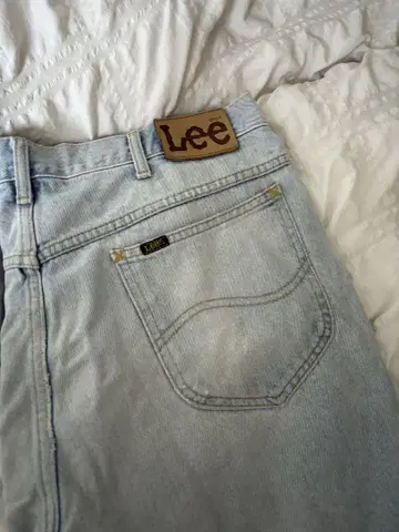Lee 라이트 블루 리페어 디자인 데님