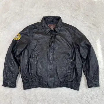 90sAmerican Classics 블랙 가죽 자켓 XXL