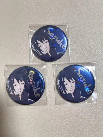 NARUTO 돌풍전 난자타운 캔뱃지 우치하 사스케 3개