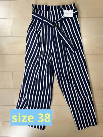 MUVEIL 하이웨스트 와이드 팬츠 size 38 [ 미사용 새상품 ]