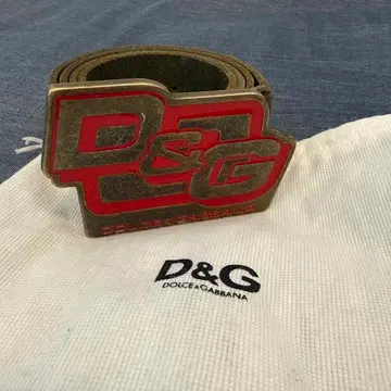 D&G P&G 로고 벨트 올리브 그린 수납 가방 포함