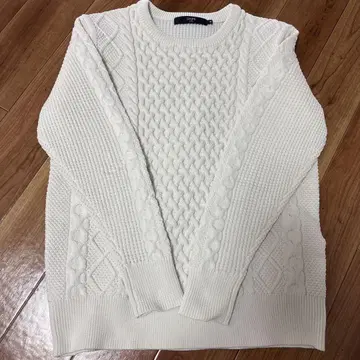 SHIPS Colors 케이블 니트 스웨터 M 화이트