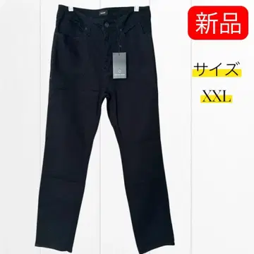 [ 새상품 ] 스트레치 레귤러 핏 테이퍼드 치노 팬츠 블랙 XXL