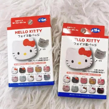헬로키티 페이스 캔뱃지 2팩