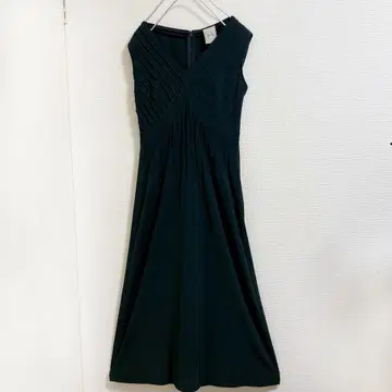 시빌라 롱 원피스 다크 그린 이너 드레스 포함 M 일본제