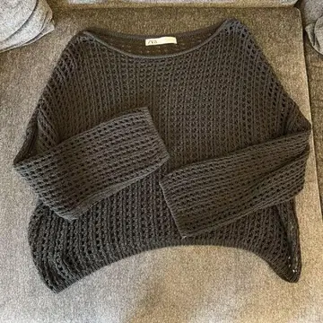 ZARA 블랙 메쉬 니트 S
