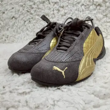 새상품급 23cm 푸마 스니커즈 골드 브라운 베트남제