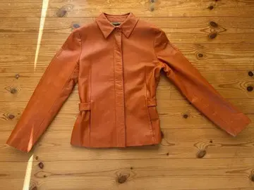 KUMIKYOKU 오렌지 가죽 자켓 사이즈 3