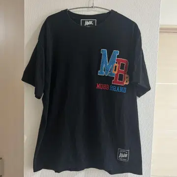 MOBB 블랙 T셔츠 와펜 반팔 L