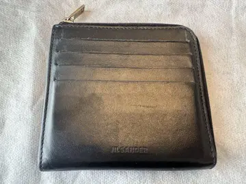 JIL SANDER 가죽 블랙 지퍼 지갑