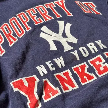 Yankees 프로퍼티 오브 티셔츠 네이비 made in U.S.A