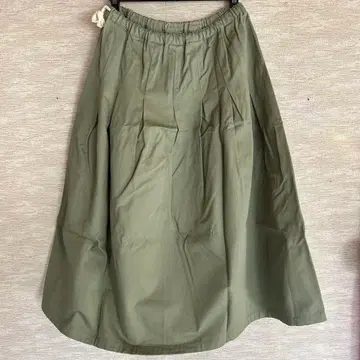 ALL ORDINARIES 올리브 플레어 스커트