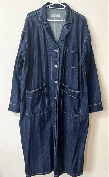 CICADANG TEPY 다크 데님 롱 자켓