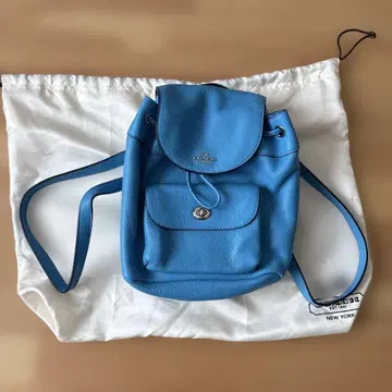파랑 가죽 럭색 백팩