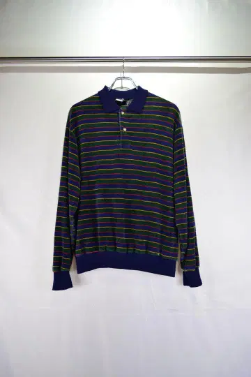 구제 의류 벨로아 보더 피케 셔츠 USA제 빈티지 90s 80s