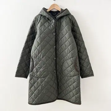 새상품급 LAVENHAM 퀼팅 코트 카키 40