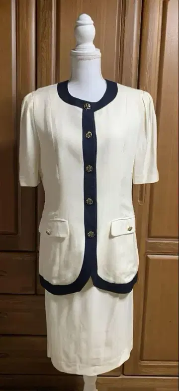 아이보리 네이비 일본제 셋업 쇼와 레트로 9호