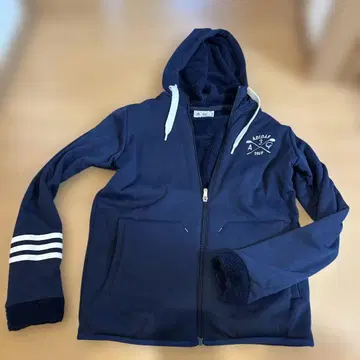 골프 adidas 네이비 플리스 후드티 M