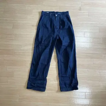 MHL. 네이비 플리츠 데님 팬츠 사이즈 S