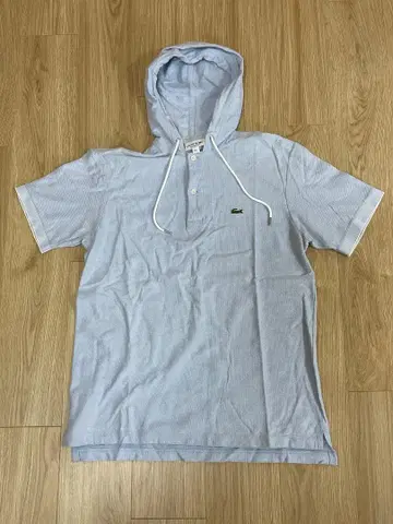 LACOSTE 후드 부착 피케 셔츠 US S 라이트 블루
