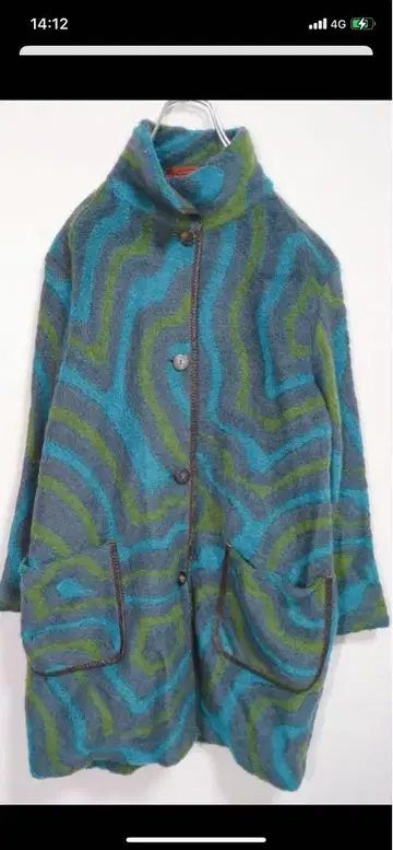 MISSONI 미쏘니 물결 무늬 하프 코트