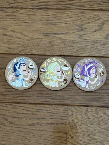 도레미짱 자수 디자인 핀 배지 3개 세트