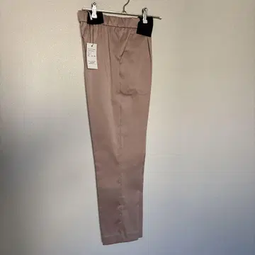 택 포함 미사용 새상품 yori 더블 크로스 팬츠 핑크 베이지