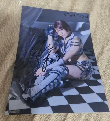 STARDOM 안노 사오리 친필 사인 포트레이트