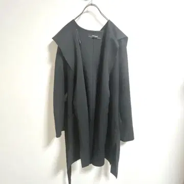 ZARA BASIC 후드 부착 코트 스웨이드 느낌 겉옷 블랙