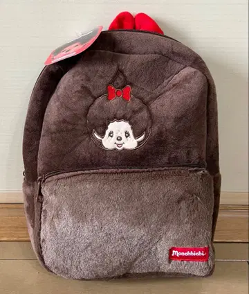 몬치치 봉제 인형 백팩 브라운