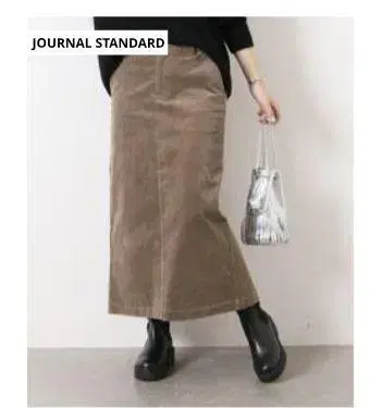 저널 스탠다드 코듀로이 타이트 스커트