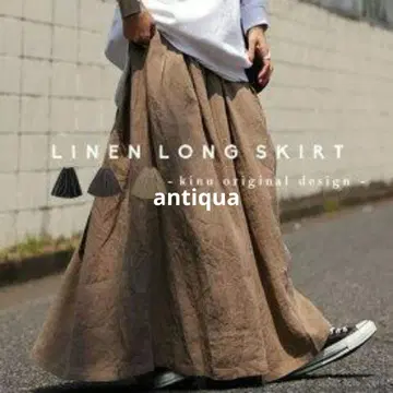 antiqua KINU 린넨 롱 스커트